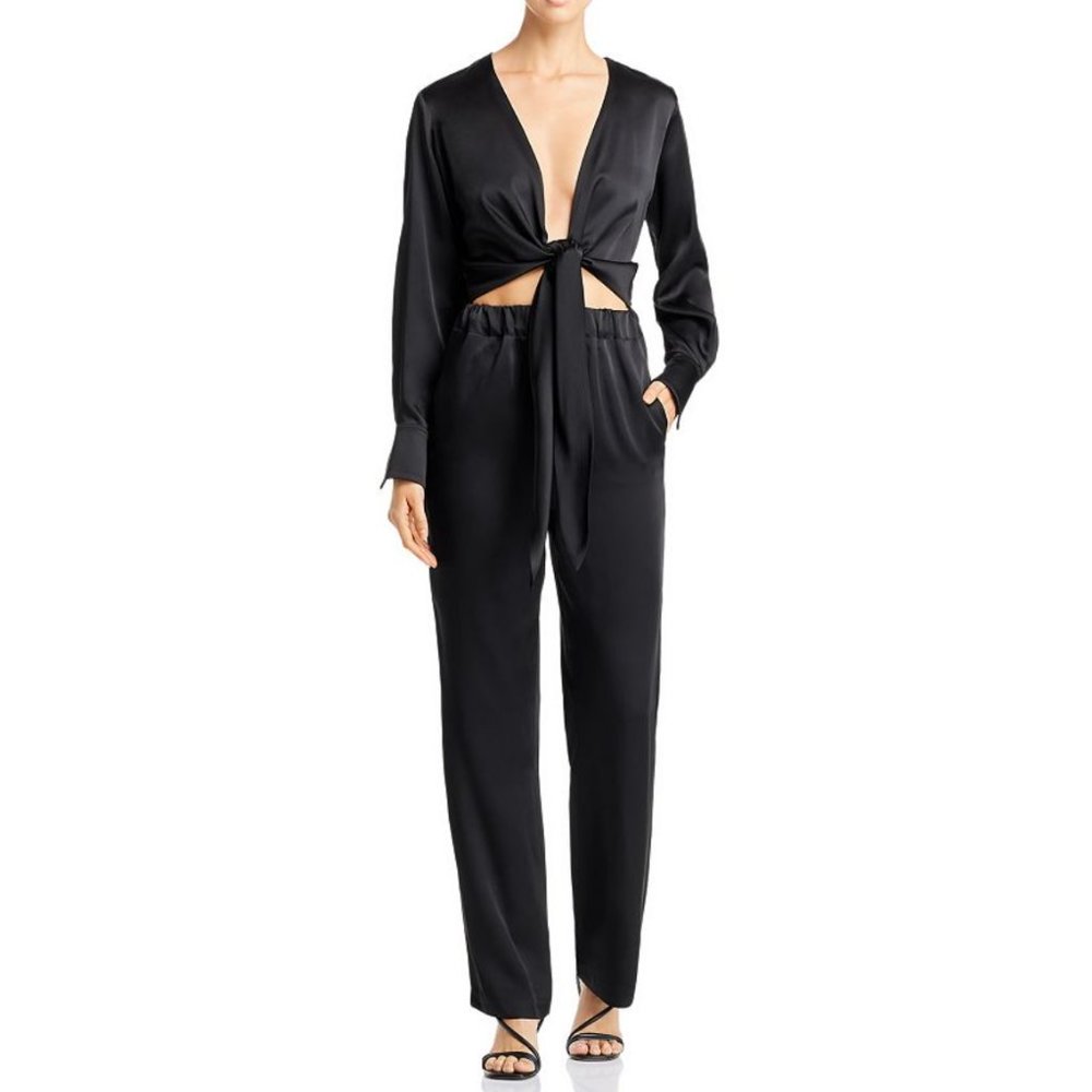 Carolina Ritzler Romy Satin Jumpsuit